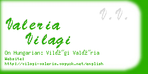 valeria vilagi business card